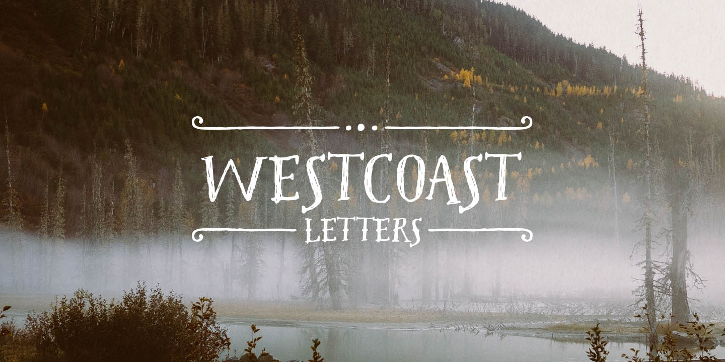 Przykład czcionki Westcoast Letters